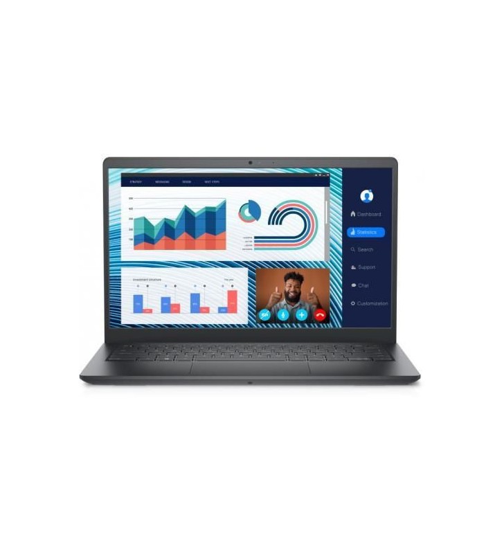 Notebook Dell Vostro 3420, 14" Full HD, Intel Core i7-1165G7, RAM 16GB, SSD 512GB, Windows 11 Pro, Negru