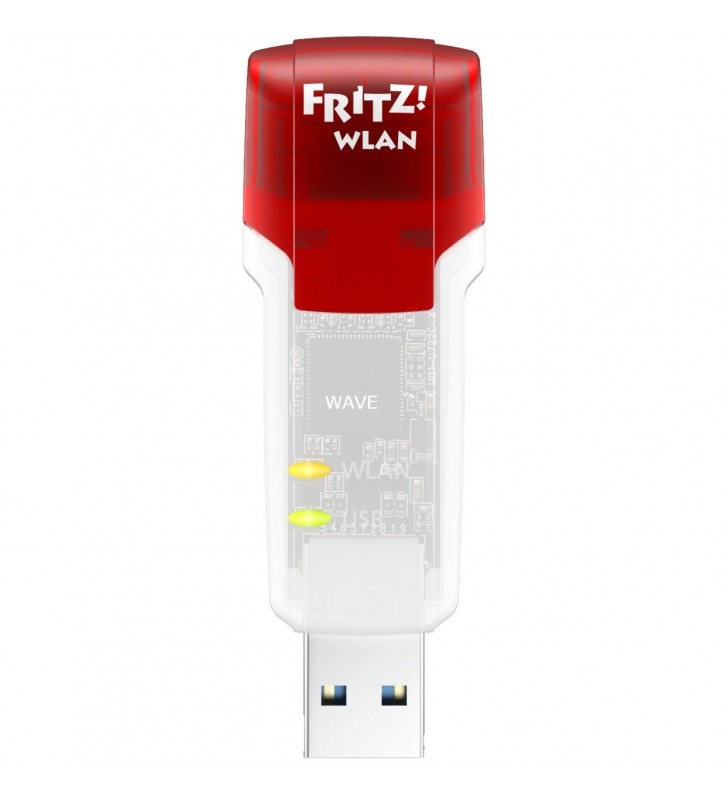 AVM  FRITZ!WLAN Stick AC 860, adaptor WLAN (Alb roșu)