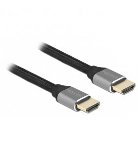 Cablu HDMI de viteză ultra mare DeLOCK 48 Gbps 8K 60Hz (gri, 1 metru)