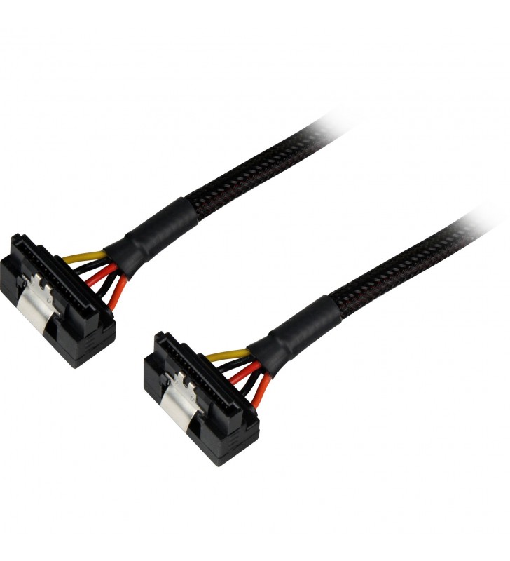 Cablu de alimentare Sharkoon  SATA Y 90°, cablu Y (negru, 20 cm, înclinat)