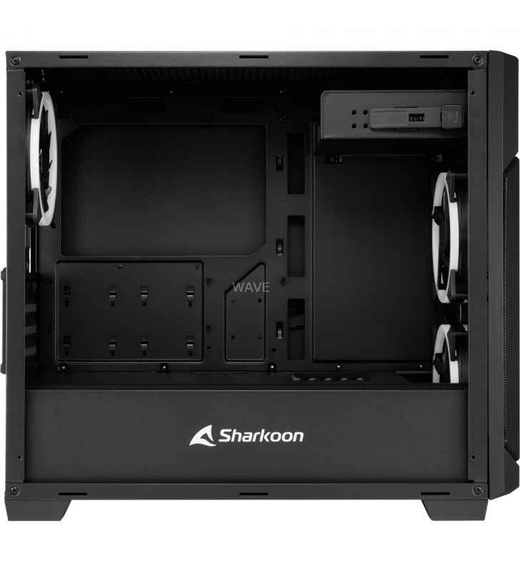 Sharkoon  V1000 RGB, carcasă turn (negru, panou lateral din sticla securizata)