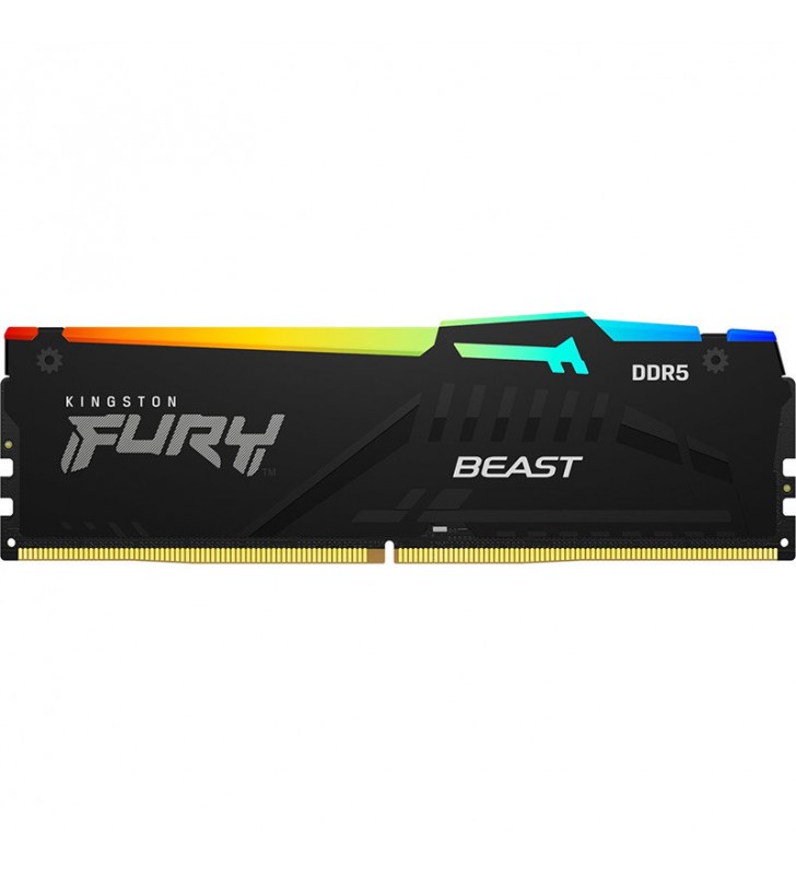 Memorie Kingston FURY Beast RGB Black 32GB DDR5 5200MHz CL40