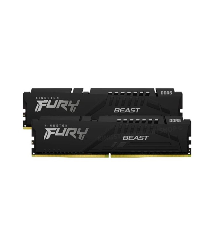 Memorie desktop KINGSTON Fury Beast, 2x16GB DDR5, 6000MHz, CL40, KF560C40BBK2-32