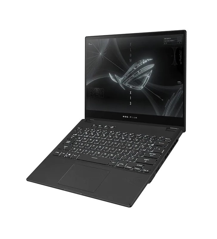 Laptop 2 in 1 ASUS ROG Flow X13 GV301RE-LJ129W, AMD Ryzen 9 6900HS pana la 4.9GHz, 13.4" FHD+ Touch, 16GB, SSD 1TB, NVIDIA GeForce RTX 3050 Ti 4GB, Windows 11 Home, negru