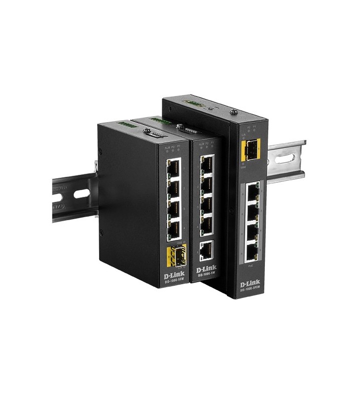 D-Link DIS‑100G‑5PSW Fara management L2 Gigabit Ethernet (10/100/1000) Power over Ethernet (PoE) Suport Negru