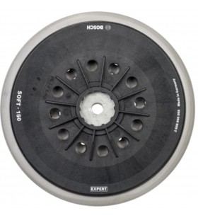 Placă de suport cu găuri multiple Bosch Expert, moale, Ø150 mm, M8, suport de șlefuire (negru, pentru șlefuitoare excentrice Bosch)
