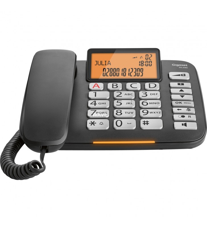 Gigaset  DL580, telefon analogic (negru)