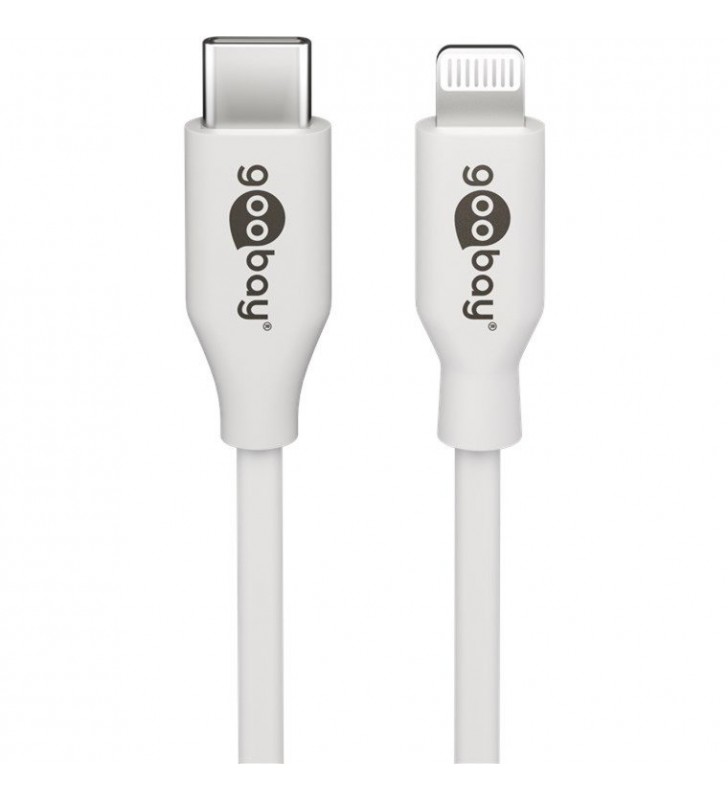 Cablu de încărcare și sincronizare goobay  Lightning USB-C (alb, 1 metru)
