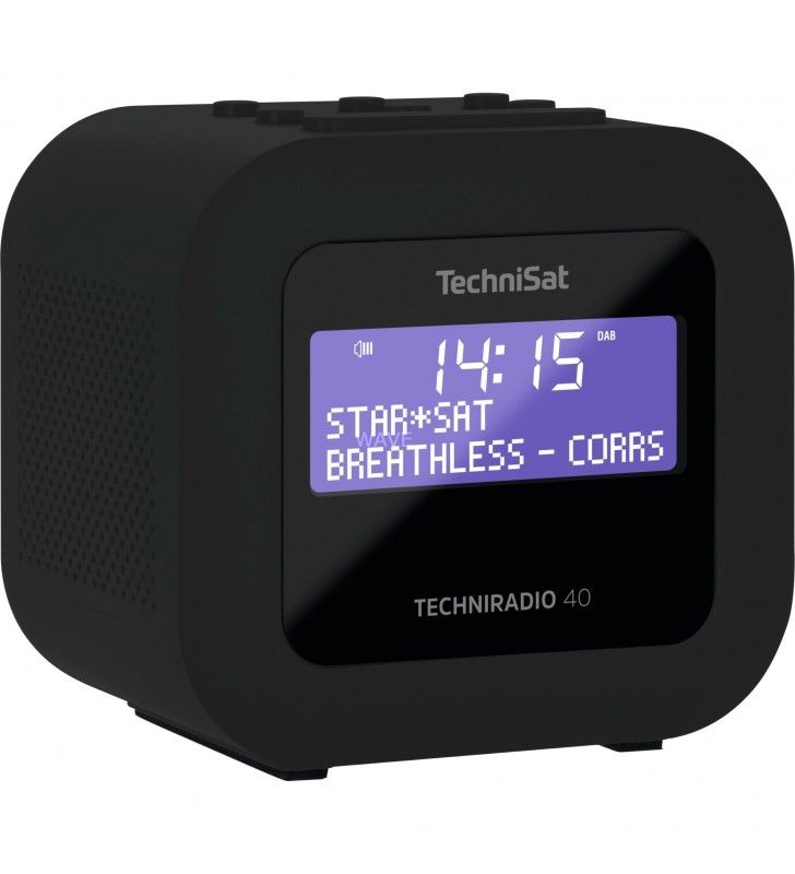 TechniSat  TECHNIRADIO 40, radio cu ceas (negru, FM, DAB/DAB+, USB)