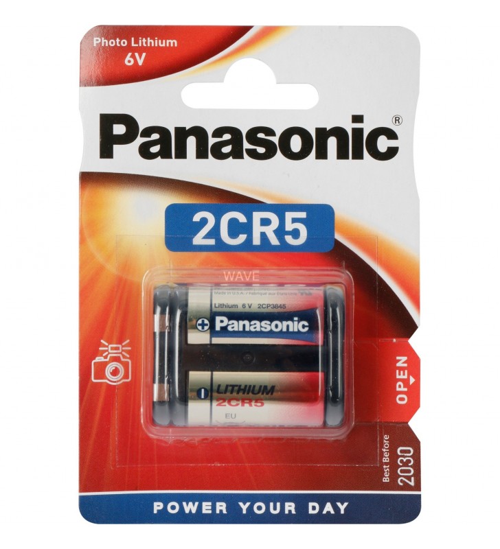Litiu cilindric Panasonic 2CR-5L/1BP, baterie (1 bucată, 2CR-5)