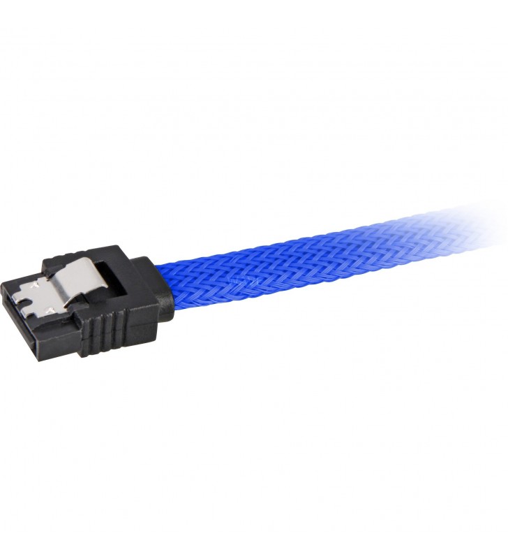 Manșon pentru cablu Sharkoon  Sata III 90° (albastru, 30 cm)