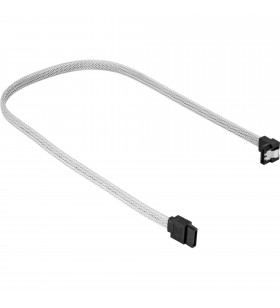 Manșon pentru cablu Sharkoon  Sata III 90° (alb, 45 cm)