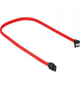 Manșon pentru cablu Sharkoon  Sata III 90° (rosu, 45 cm)