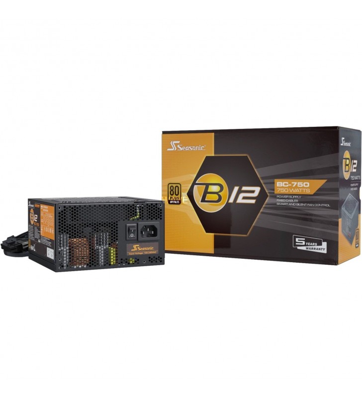 Seasonic  B12 BC-750 750W, sursa PC (negru, 4x PCIe, 750 wați)