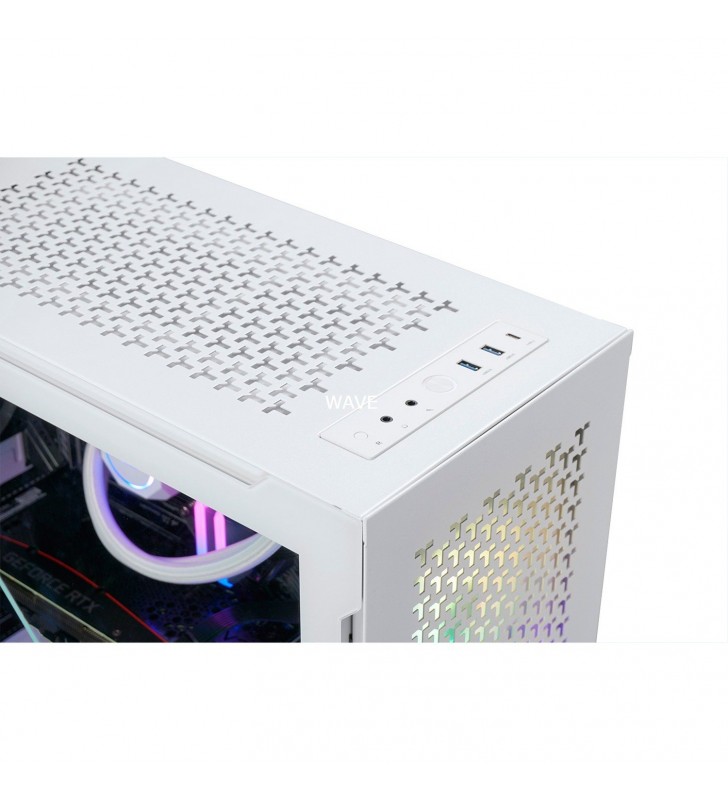 Thermaltake  Phobos White, PC pentru jocuri (alb/transparent, Windows 10 Home pe 64 de biți)