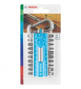 Set de biți de șurubelniță Bosch  cu cârlig, set de biți (albastru deschis, 21 bucăți)