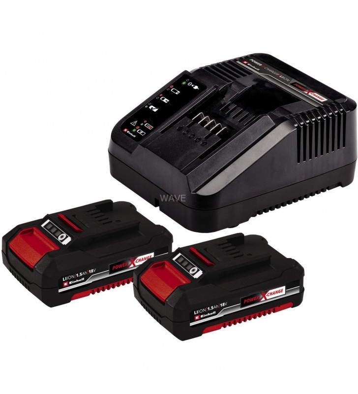 Mașină de găurit cu acumulator Einhell TE-CD 18/40-1 Li, 18 volți (roșu/negru, 2x baterie Li-Ion 1.5Ah)
