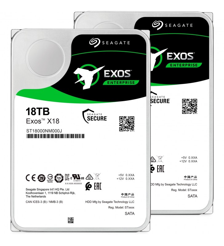 Upgrade Seagate  Exos X18 2x 18 TB, hard disk (Pachet de 2, SATA 6 Gb/s, 3,5")