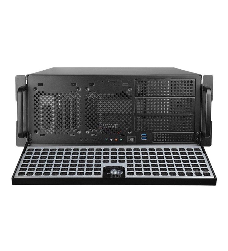 Carcasă pentru server Chieftec  UNC-409S-B 400W (negru, 4 unități de înălțime, inclusiv sursă de alimentare de 400 wați)