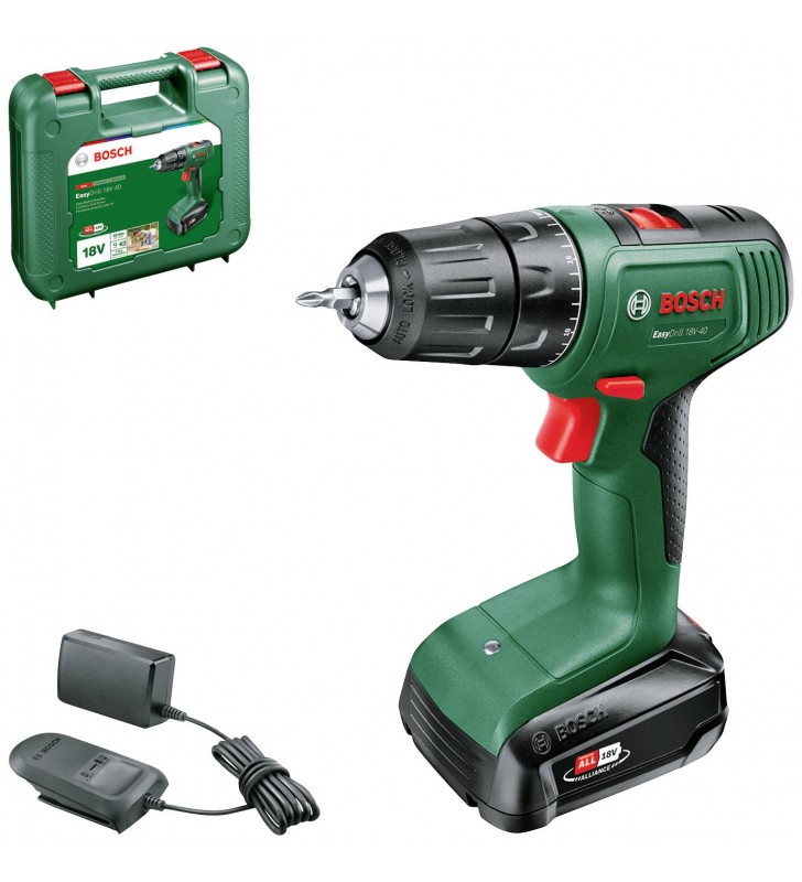 Bosch Home and Garden EasyDrill 18V-40 06039D8004 Cordless drill, Cordless screwdriver 18 V 2.0 Ah Li-ion incl. recharg