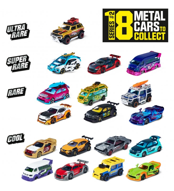 Majorette  Tune Ups Seria 2 Set de 2 cu 20 de surprize vehicul de jucărie (Multicolor, pachet surpriză, versiunea nu poate fi selectată.)