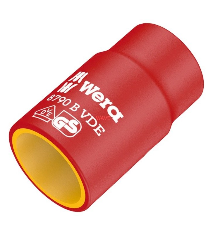 Priză Wera  VDE Zyklop, 15 mm, 3/8" (rosu/galben, izolat pana la 1.000 volti)