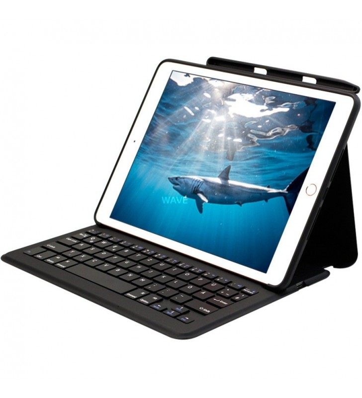 Husă cu tastatură Mako  Go Type pentru iPad 10.2, tastatură (negru, aspect DE)