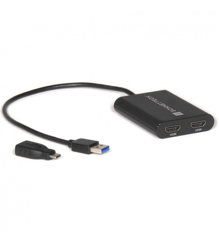 Adaptor Sonnet  USB 3 - Dual 4K 60Hz HDMI, pentru Mac-uri M1 (negru, 30 cm)