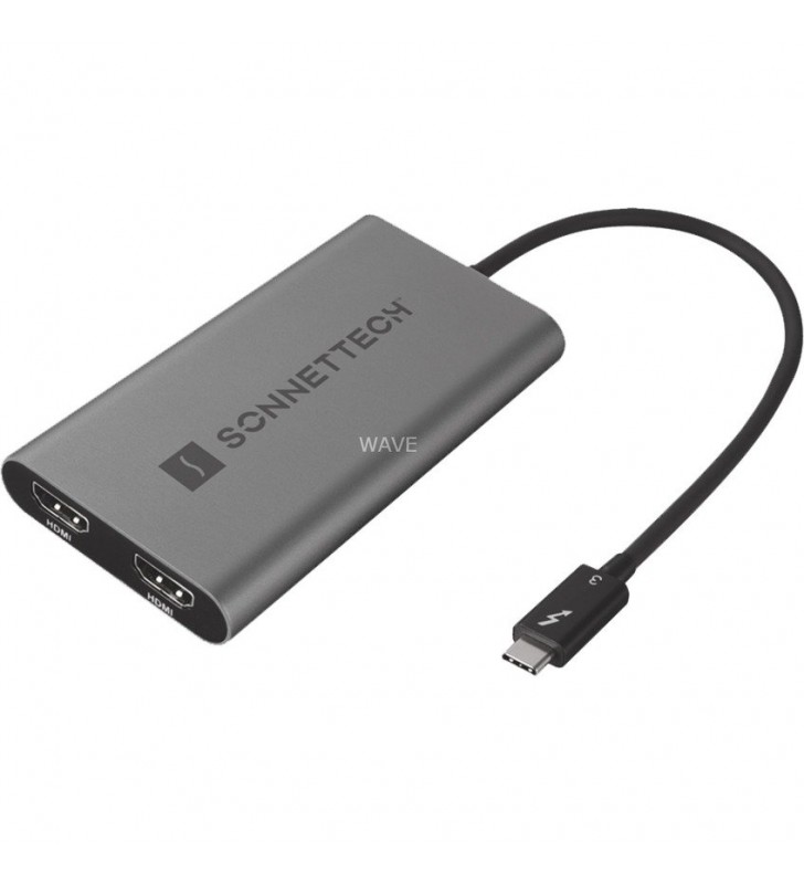 Adaptor Sonnet  Thunderbolt 3 - Dual HDMI 2.0 (gri negru)