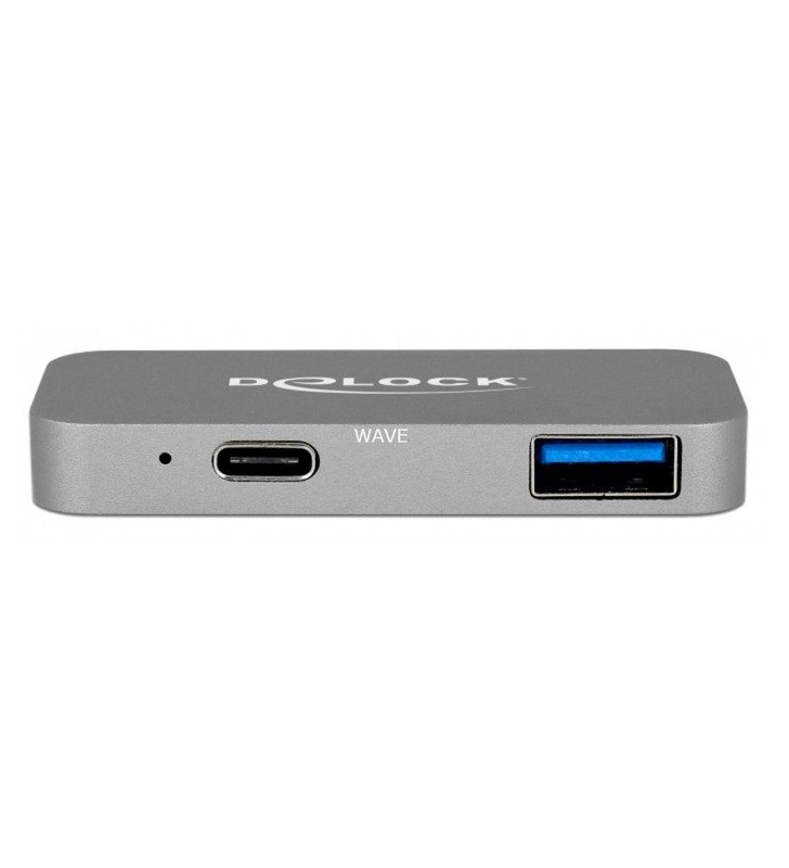 Mini stație de andocare DeLOCK  pentru MacBook 5K (gri, Thunderbolt (USB-C), USB-A, HDMI)