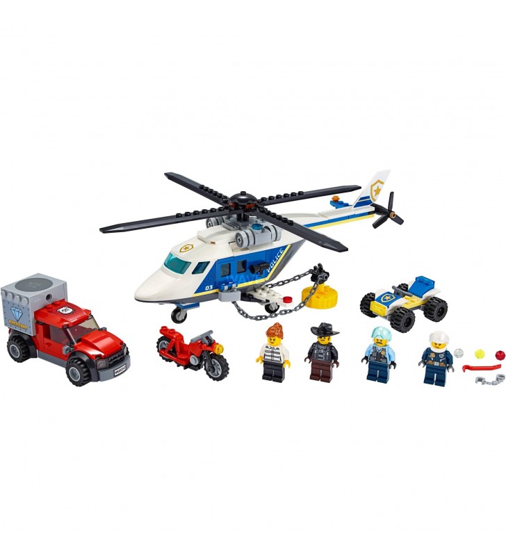 Jucărie de construcție LEGO  60243 City Police Elicopter Pursuit