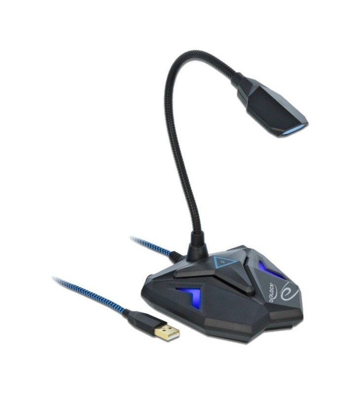 Microfon pentru jocuri USB de desktop DeLOCK (negru/albastru)