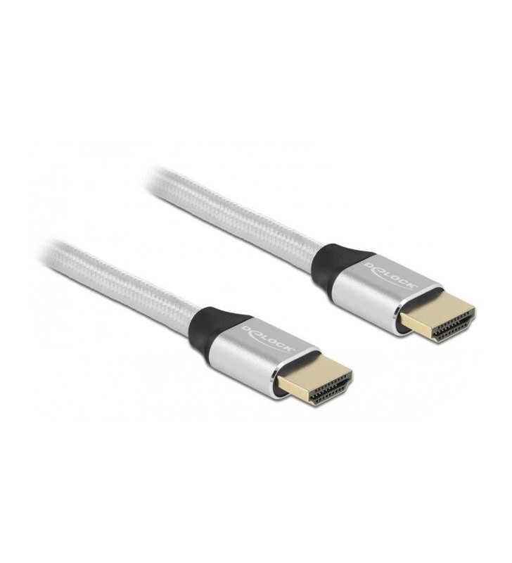 Cablu HDMI de viteză ultra mare DeLOCK 48 Gbps 8K 60Hz (argintiu, 3 metri)