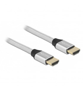 Cablu HDMI de viteză ultra mare DeLOCK 48 Gbps 8K 60Hz (argintiu, 2 metri)