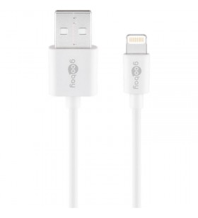 goobay  Lightning - cablu de încărcare și sincronizare USB (alb, 50 cm)