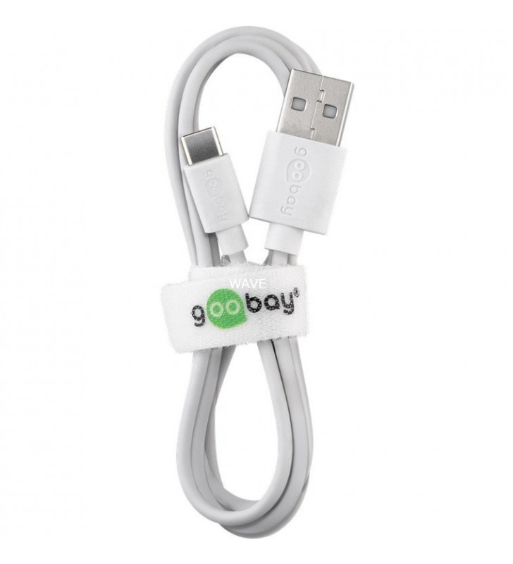 goobay  USB-A - cablu de încărcare și sincronizare USB-C (alb, 2 metri)