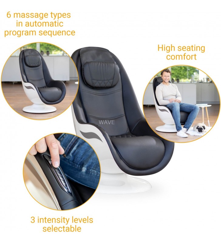 Scaun de masaj Medisana  RS 650 Lounge Chair 88414 (alb-negru)