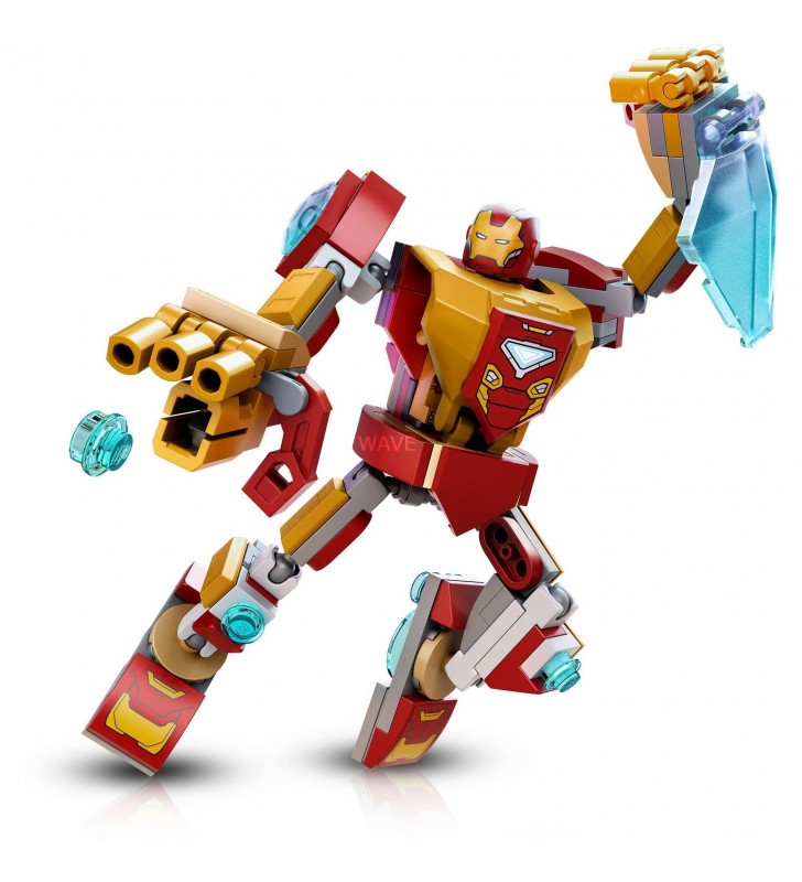 Jucărie de construcție mecanică LEGO  76203 Marvel Super Heroes Iron Man (Figura de colecție, Jucărie cu supererou pentru copii cu vârsta peste 7 ani, Figurină de acțiune Avengers)
