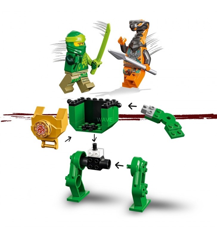 LEGO  71757 NINJAGO Jucăria de construcție mecanică Ninja a lui Lloyd (Vârsta 4+ Figurină de acțiune Figurină șarpe Jucărie Jucării pentru copii)