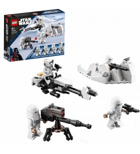 Jucărie de construcție LEGO  75320 Star Wars Snowtrooper Battle Pack (include 4 figurine, arme și jet ski, jucărie construibilă pentru vârsta de peste 6 ani)