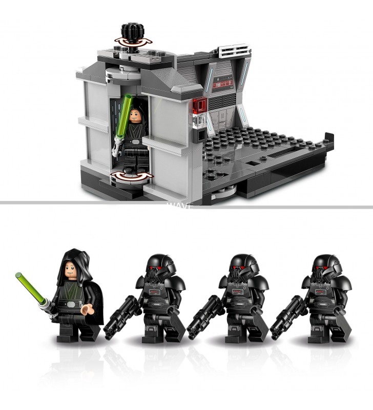 Jucărie de construcție LEGO  75324 Star Wars Attack of the Dark Troopers (Set cu Luke Skywalker cu sabie laser și 3 minifigurine Dark Troopers, seria Mandalorian)
