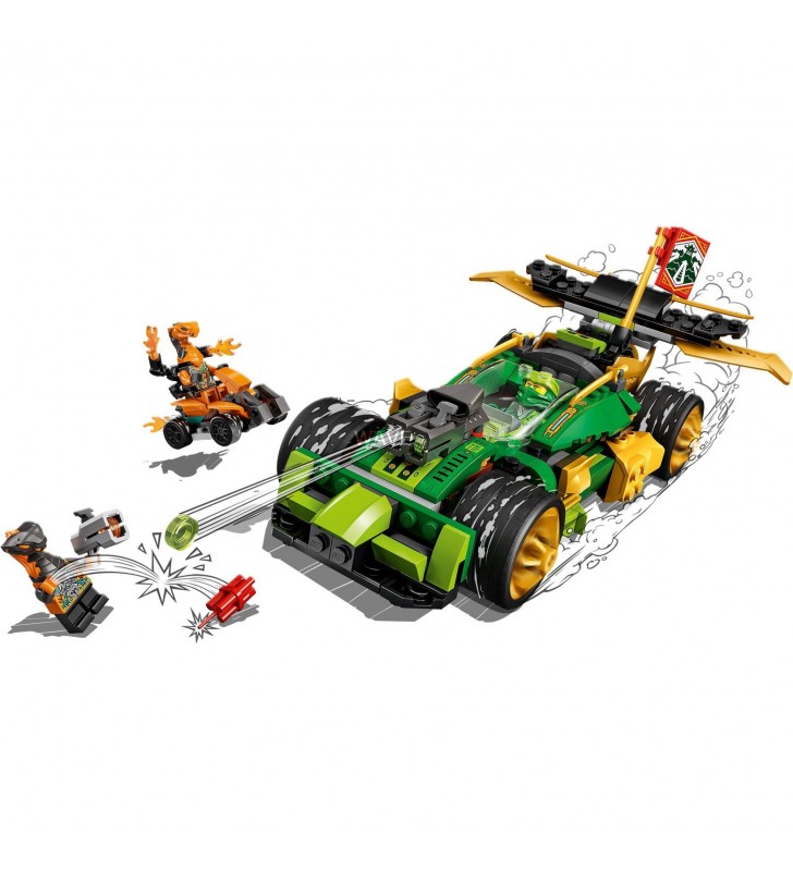 Jucărie de construcție EVO LEGO  71763 NINJAGO Mașina de curse a lui Lloyd (jucărie mașină de la 6 ani cu mașină de curse și figurine de șarpe)