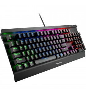 Tastatură pentru jocuri Sharkoon  SKILLER MECH SGK3 (negru, aspect SUA, Kailh Red)
