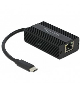 Adaptor DeLOCK  USB-C tată - 2,5 Gigabit LAN RJ-45 (negru)
