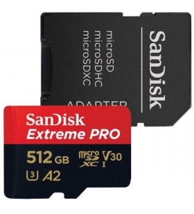 EXTREME PRO MICROSDXC 512GB+SD/ADAPTER 200MB/S 140MB/S A2 C10 V