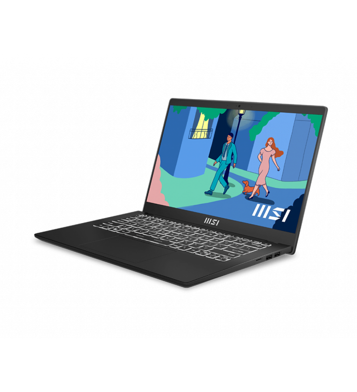 Laptop MSI Modern C12M-026XRO (Procesor Intel® Core™ i5-1235U (12M Cache, up to 4.4 GHz), 14" FHD, 8GB, 512GB SSD, Intel Iris Xe Graphics, Negru)