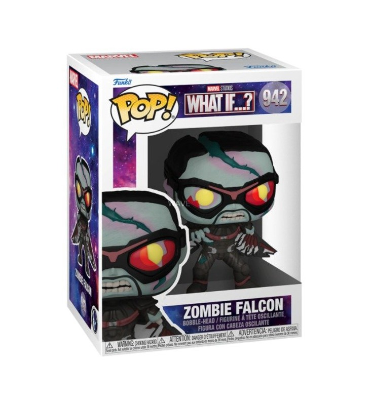 Funko  Marvel Ce se întâmplă dacă...? POP! Figurină TV Vinyl Zombie Falcon 9 cm, figurină de joacă