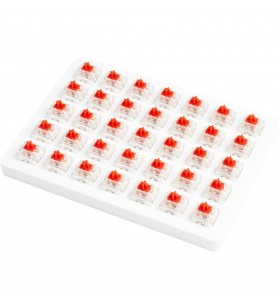 Keychron  Gateron Cap Roșu Set de comutatoare, întrerupătoare cu cheie (rosu/transparent, 35 bucati)