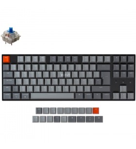 Keychron  K8, tastatură pentru jocuri (negru/gri, aspect DE, Gateron Blue)