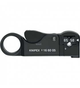 KNIPEX unealtă coaxială de dezlipire 16 60 05 SB, unealtă de dezimbrare/demontare (trei cuțite încorporate)